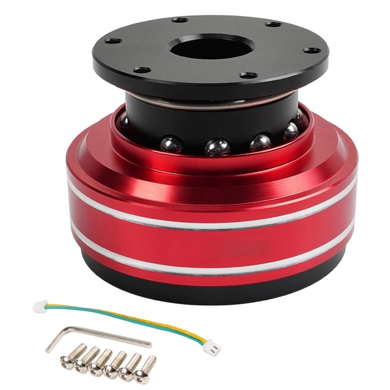 Racing Wheel Quick Release Hub 70Mm - AS57-Auto-Tuning-Zubehör 70-mm-Lenkrad-Schnellverschlussnabe + 6-Loch-Schnellverschluss für Rennspiel-Simulatoren