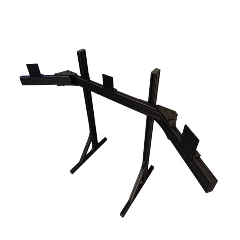Triple Monitor Stand Sim Racing - Vielseitige Monitorhalterungen, Dreifach-Bildschirm-Aufhängungsarm, Bodenhalterung, Monitorständer für