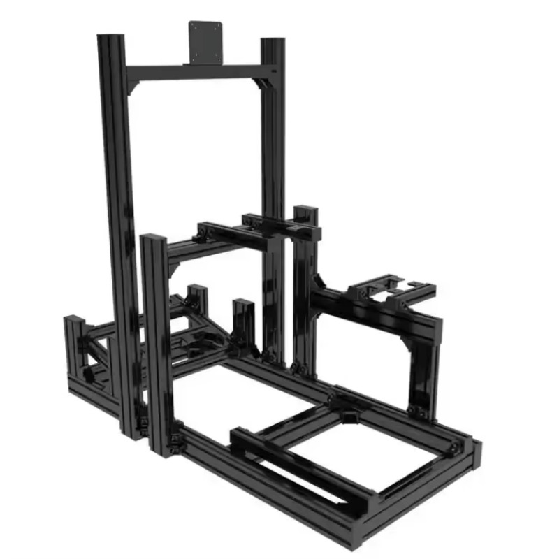 Triple Monitor Stand Sim Racing - Basis-Sim-Racing-Cockpit-Rig Einzel- und Dreifach-Monitorständer Primäres Training