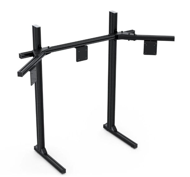 Triple Monitor Stand Sim Racing - 6063 Aluminium Dreifach-Display-Bodenhalterung für Sim-Racing, Hochleistungs-VESA-Monitorhalterung