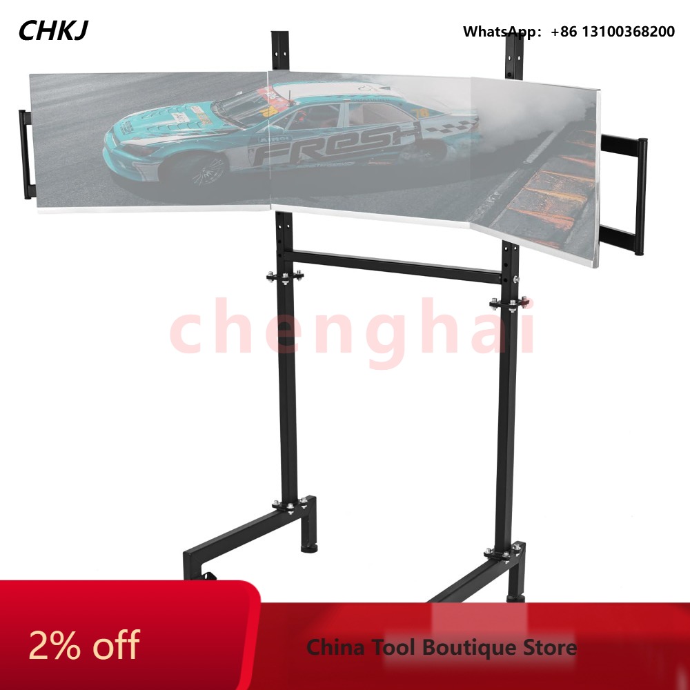 Triple Monitor Stand Sim Racing - Sim-Racing Triple M-Ständer mit einstellbarer Höhe