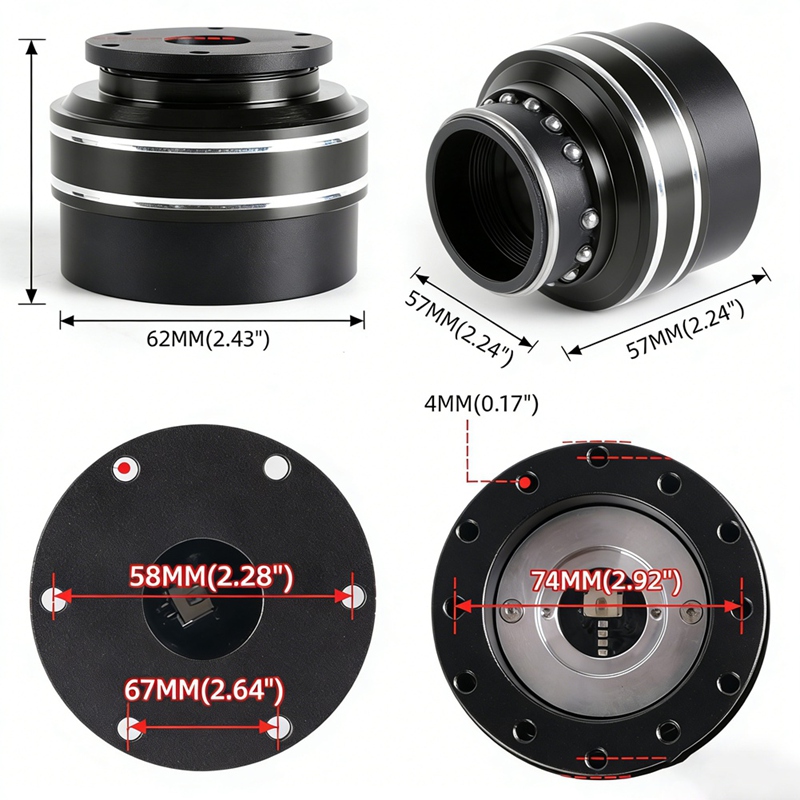 Racing Wheel Quick Release Hub 70Mm - Supersale 6-Loch-Rennsimulator-Lenkrad Schnellverschluss-Nabenadapter 70MM für MOZA