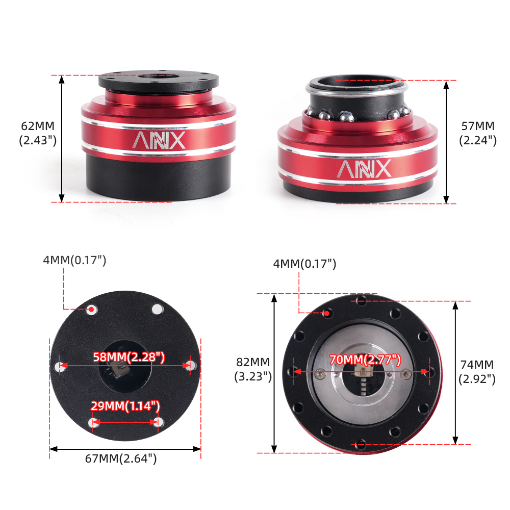MUGE-Neue 6 Loch Racing Simula – Racing Wheel Quick Release Hub 70Mm Bewertung und Preis