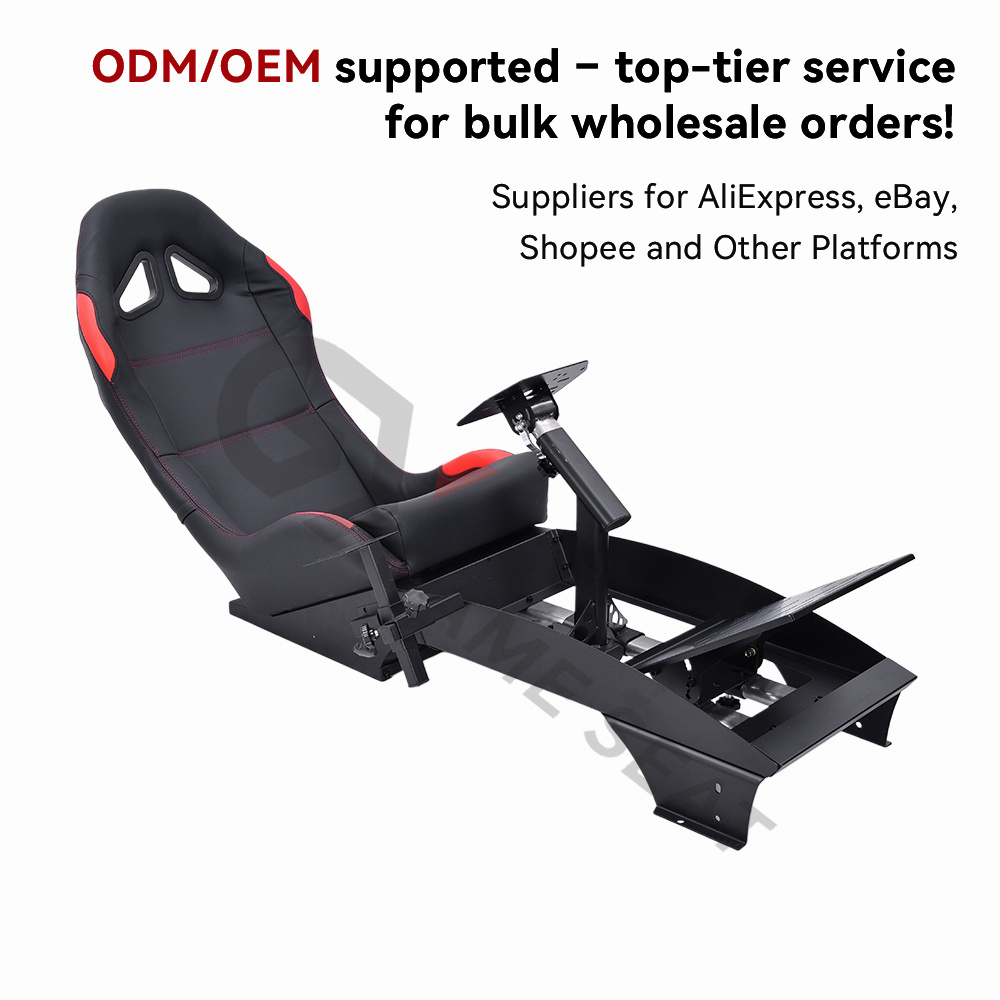 GY046 Schwarzer Verstellbarer  – Sim Racing Seat Bucket Cockpit Bewertung und Preis