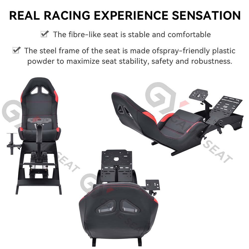 GY046 Schwarzer Verstellbarer  – Sim Racing Seat Bucket Cockpit Bewertung und Preis
